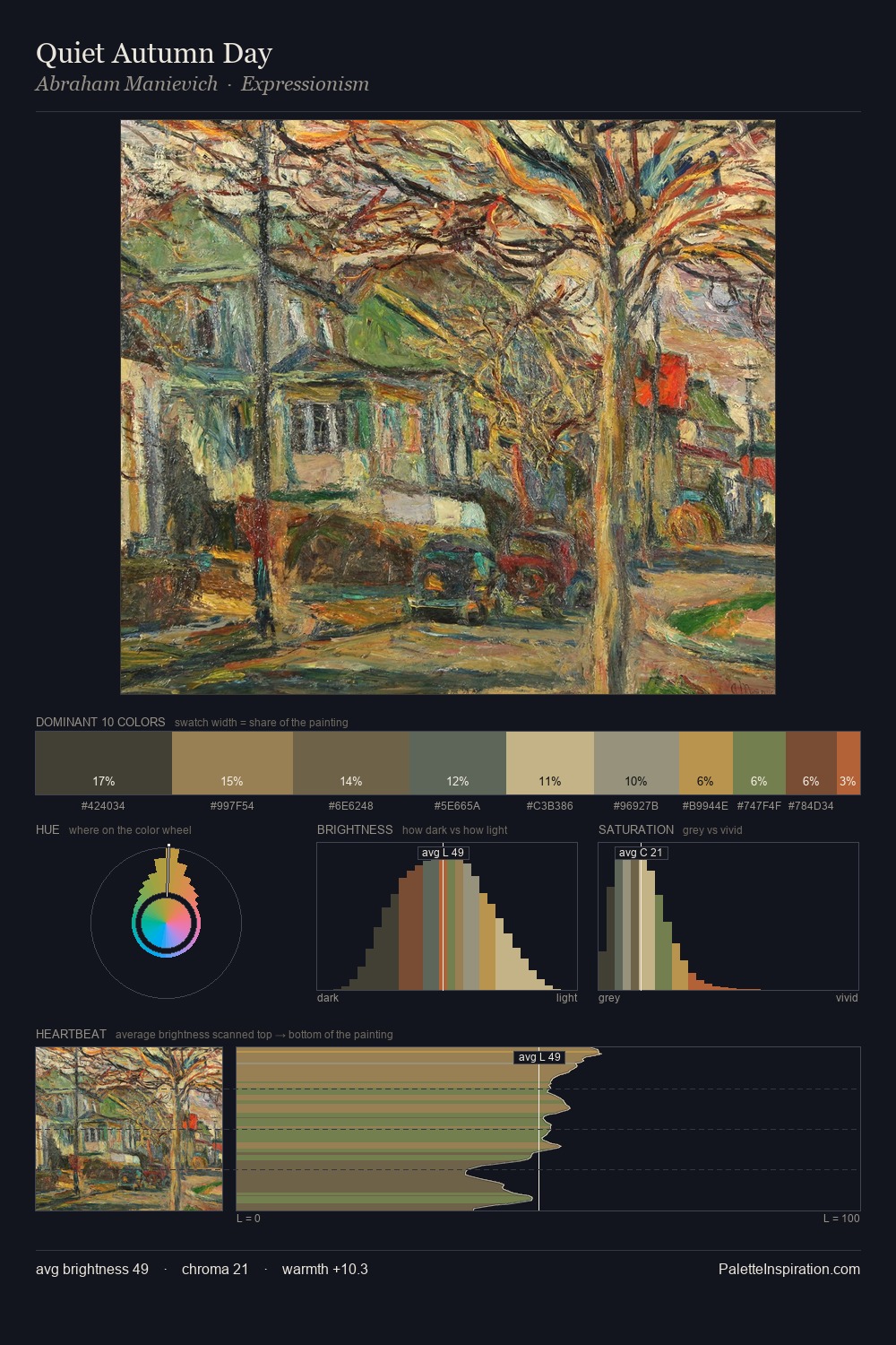 Quiet Autumn Day palette card