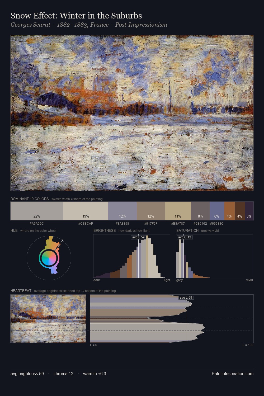 Snow Effect: Winter in the Suburbs palette card