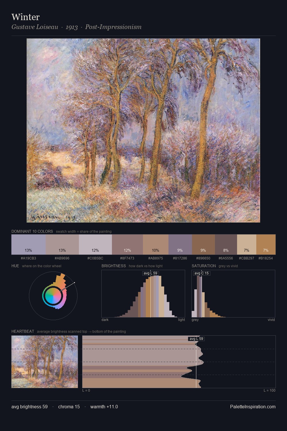 Winter palette card