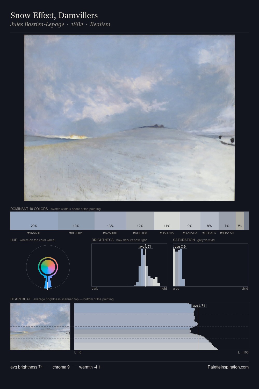 Snow Effect, Damvillers palette card