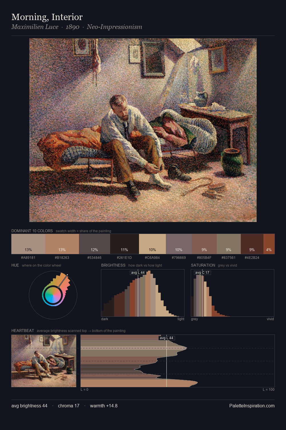 Morning, Interior palette card