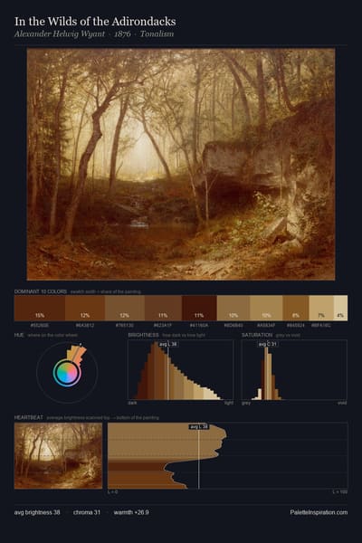 In the Wilds of the Adirondacks palette card