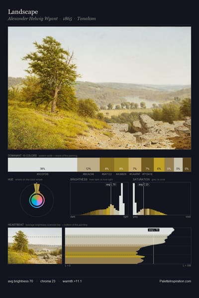 Landscape palette card