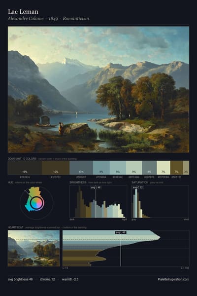 Lac Leman palette card