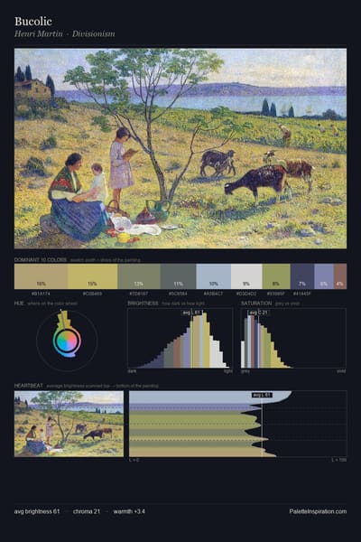 Bucolic palette card