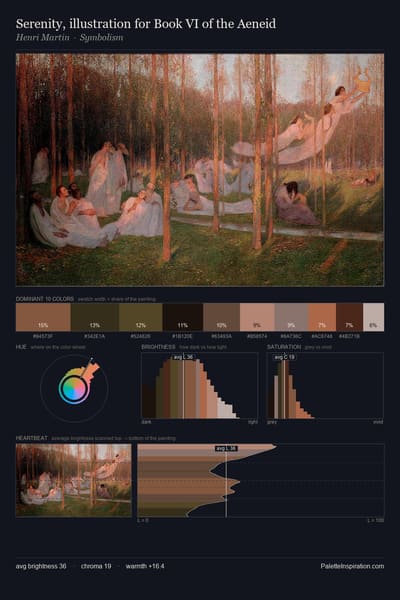 Serenity, illustration for Book VI of the Aeneid palette card
