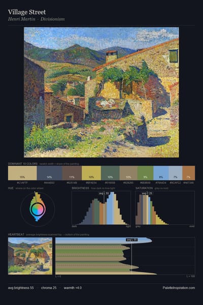 Village Street palette card