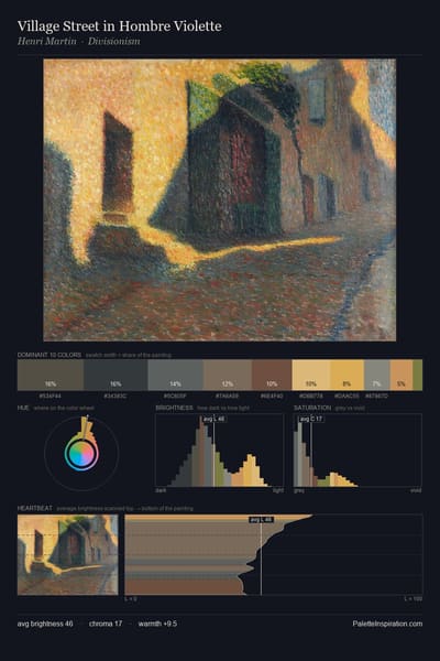 Village Street in Hombre Violette palette card