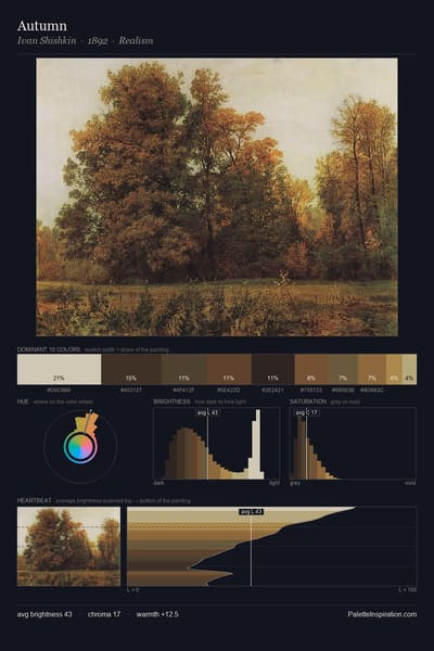 Autumn palette card