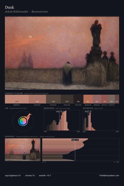 Dusk palette card