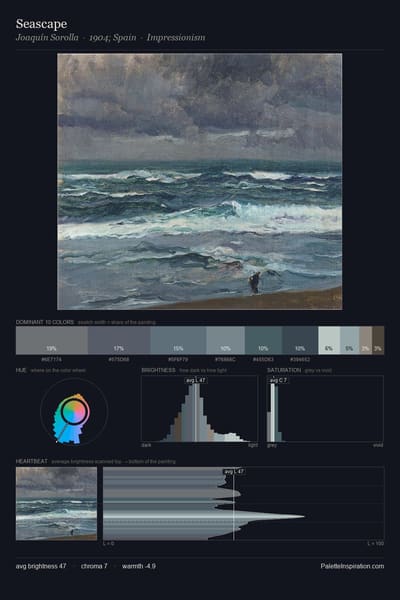 Seascape palette card