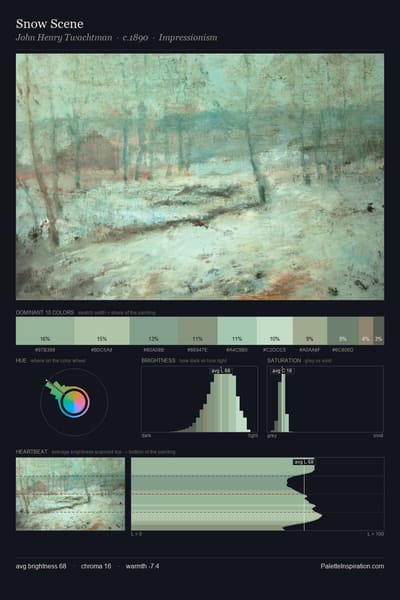 Snow Scene palette card