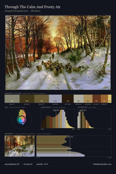 Through The Calm And Frosty Air palette card