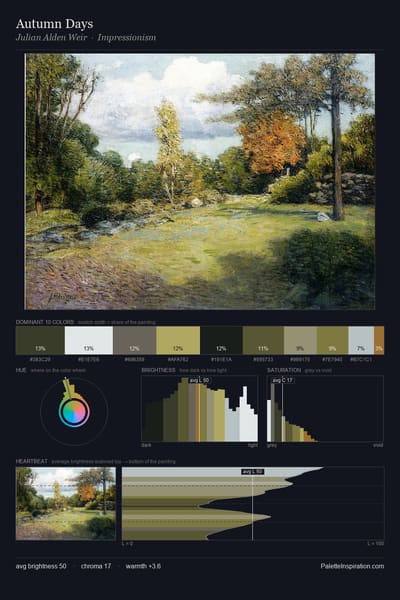 Autumn Days palette card