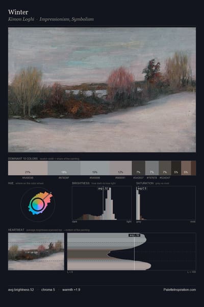 Winter palette card