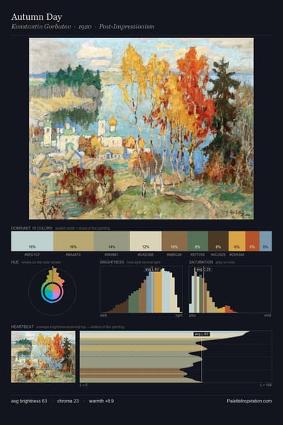 Autumn Day palette card