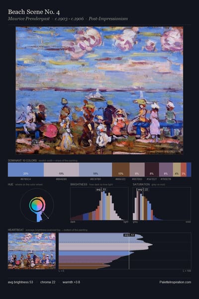 Beach Scene No. 4 palette card