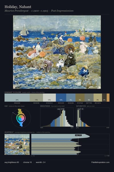 Holiday, Nahant palette card