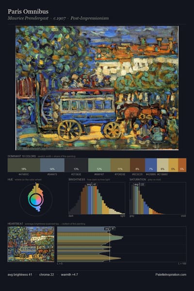Paris Omnibus palette card
