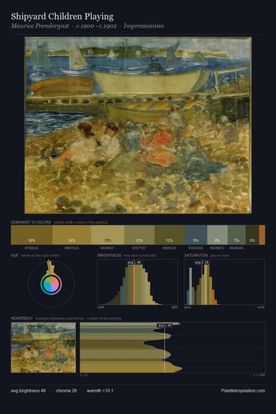 Shipyard Children Playing palette card