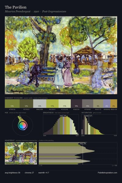 The Pavilion palette card