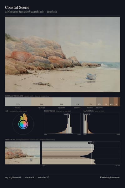 Coastal Scene palette card