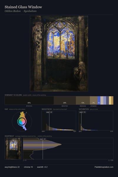 Stained Glass Window palette card