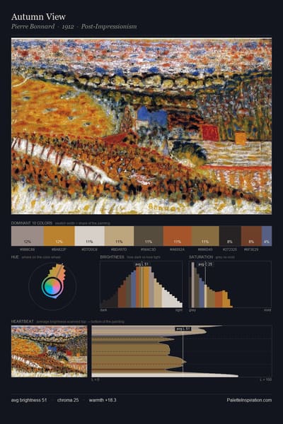 Autumn View palette card