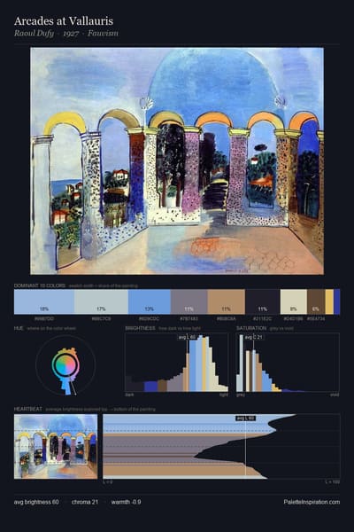 Arcades at Vallauris palette card