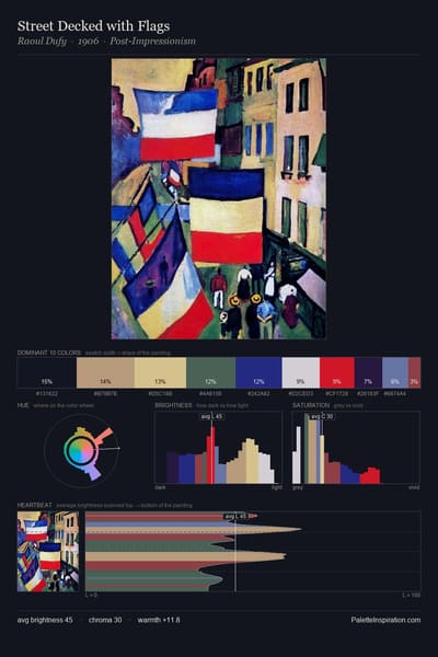Street Decked with Flags palette card