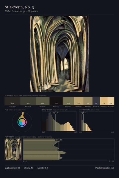 St. Severin, No. 3 palette card