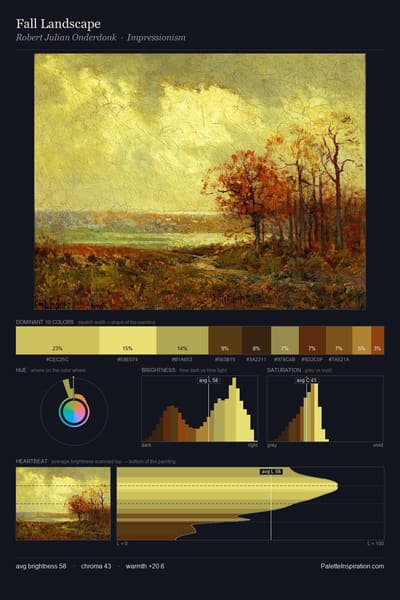 Fall Landscape palette card