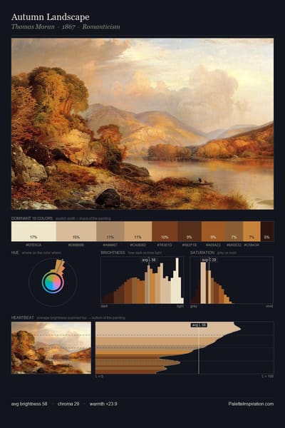Autumn Landscape palette card