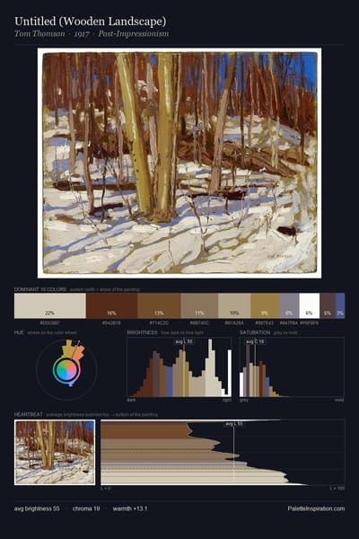Untitled (Wooden Landscape) palette card