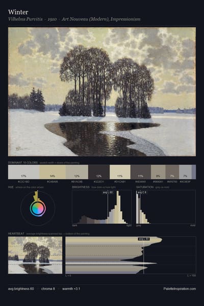Winter palette card