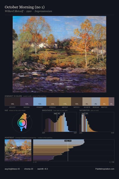 October Morning (no 1) palette card