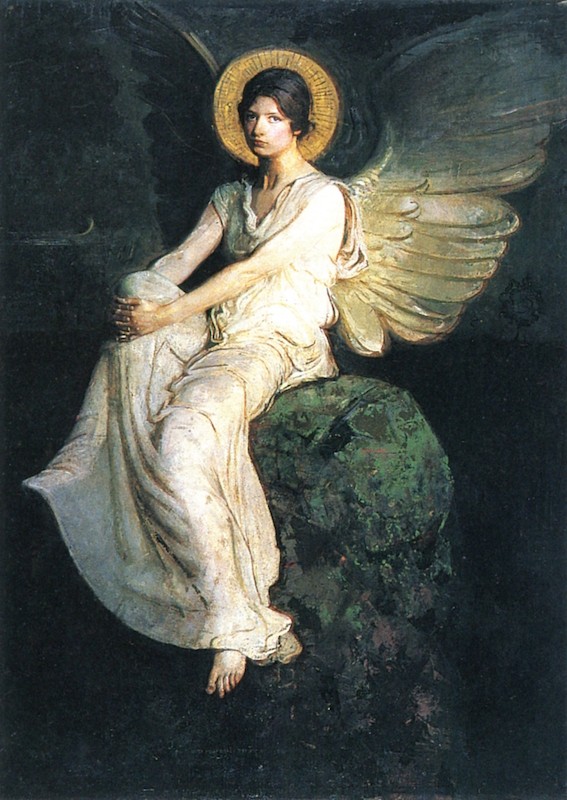 Angel Seated on a Rock by Abbott Handerson Thayer