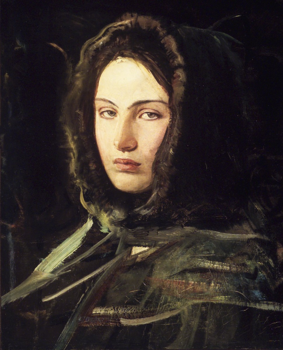 Girl in Fur Hood (also Known as Head of a Woman with Fur Lined Hood) by Abbott Handerson Thayer