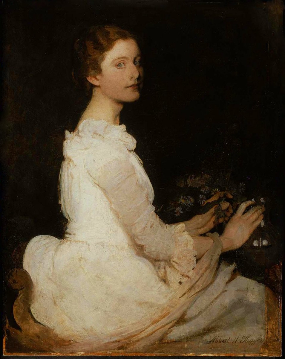 Girl in White (also Known as Margaret Greene) by Abbott Handerson Thayer