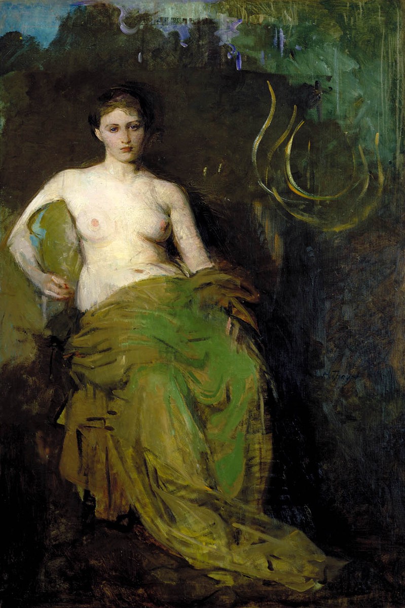 Half Draped Figure by Abbott Handerson Thayer