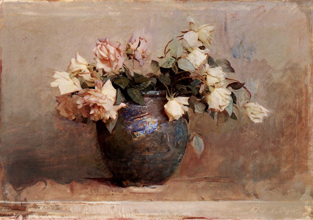 Roses by Abbott Handerson Thayer