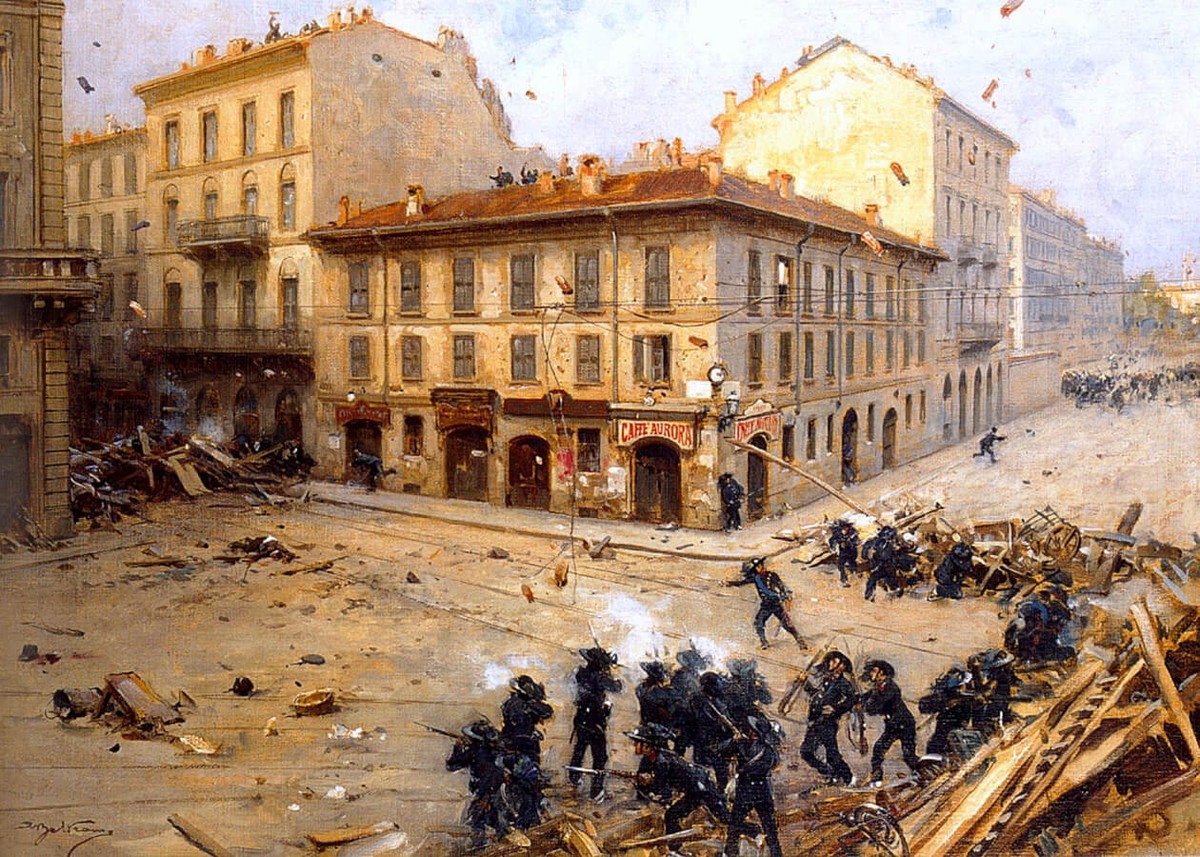 Episode Of The Revolutionary Motions Alla Foppa by Achille Beltrame