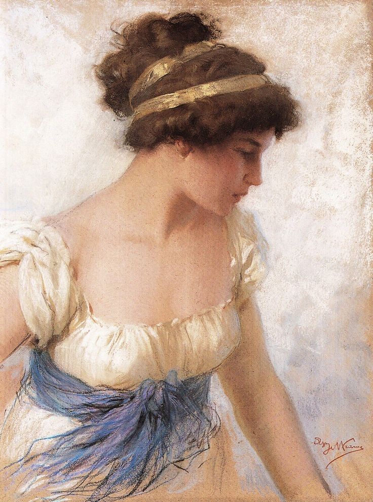 Portrait of a Woman by Achille Beltrame