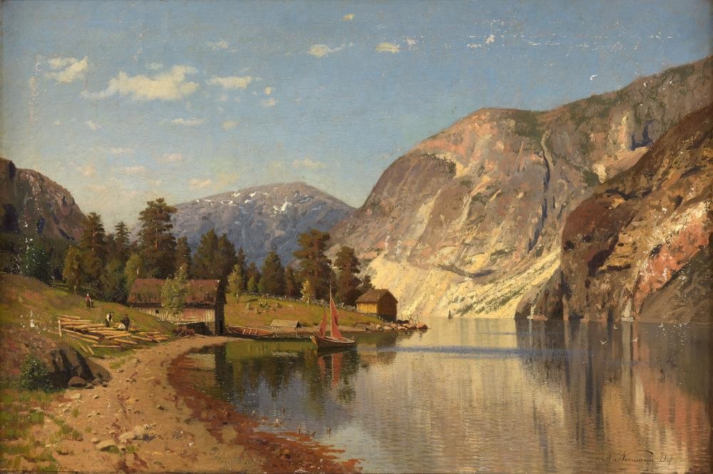 Sommerlicher Fjord by Adelsteen Normann
