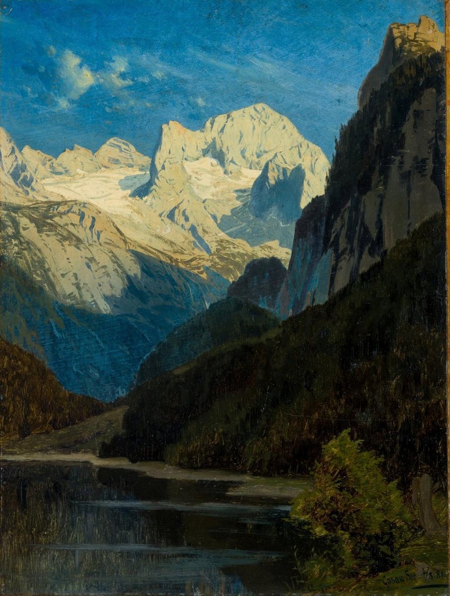 Der Gosau-See by Adolf Mosengel