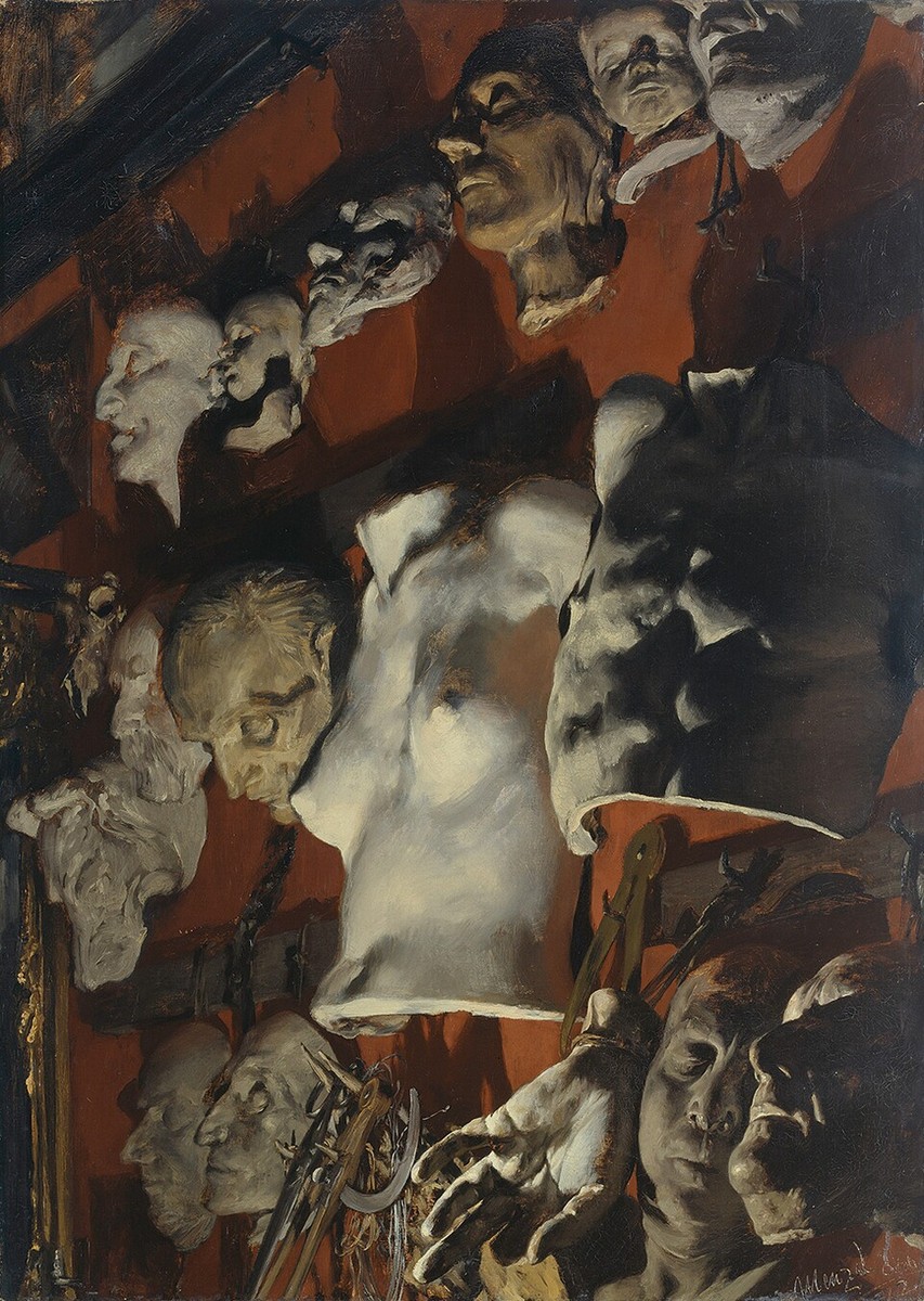 The Studio Wall by Adolph Menzel