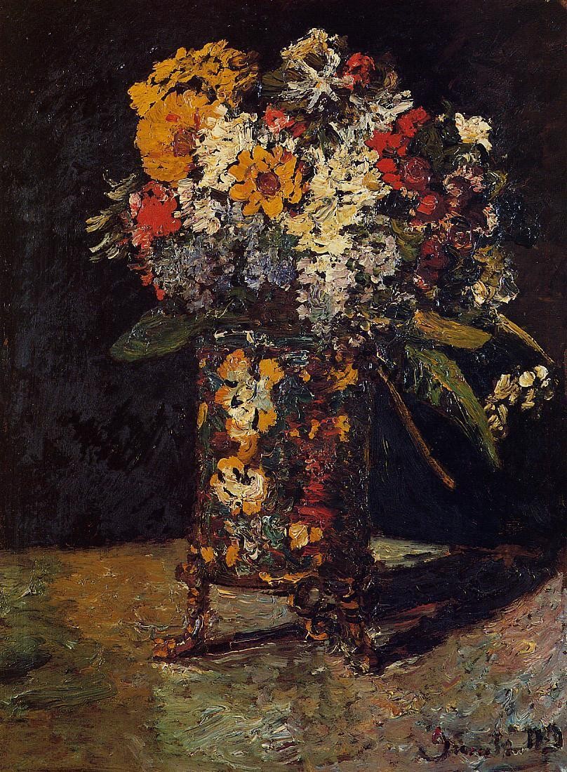 Bouquet of Flowers by Adolphe Joseph Thomas Monticelli