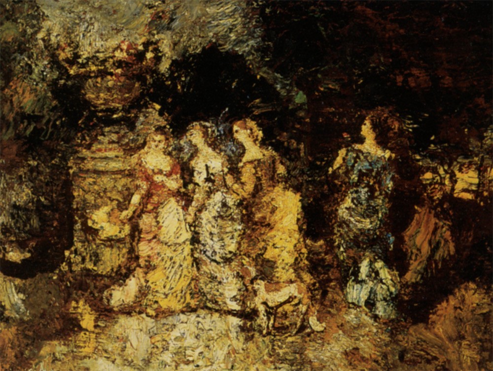 Gallant party by Adolphe Joseph Thomas Monticelli