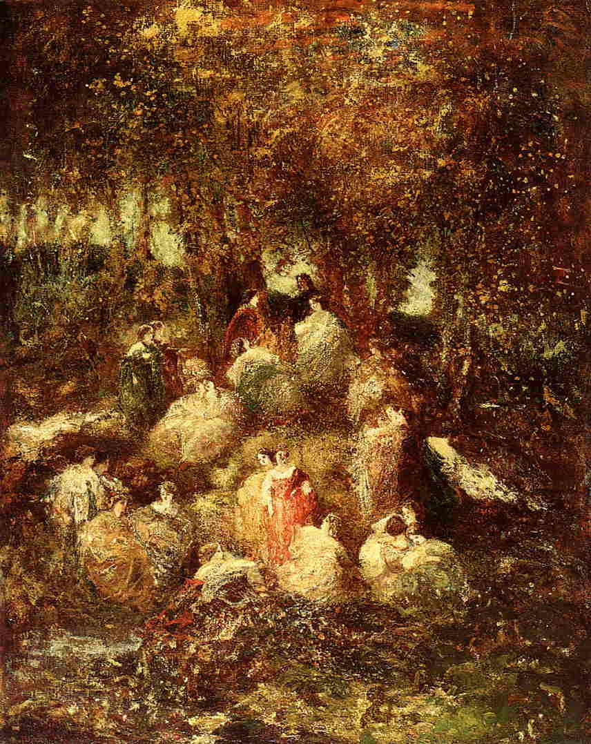 Rural Scene by Adolphe Joseph Thomas Monticelli