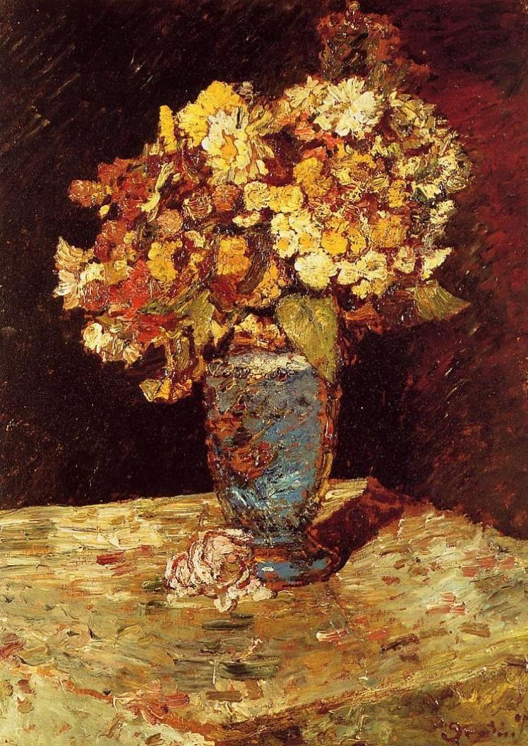 Still Life with Wild and Garden Flowers by Adolphe Joseph Thomas Monticelli